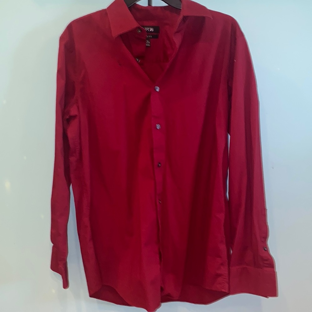 Red dress shirt